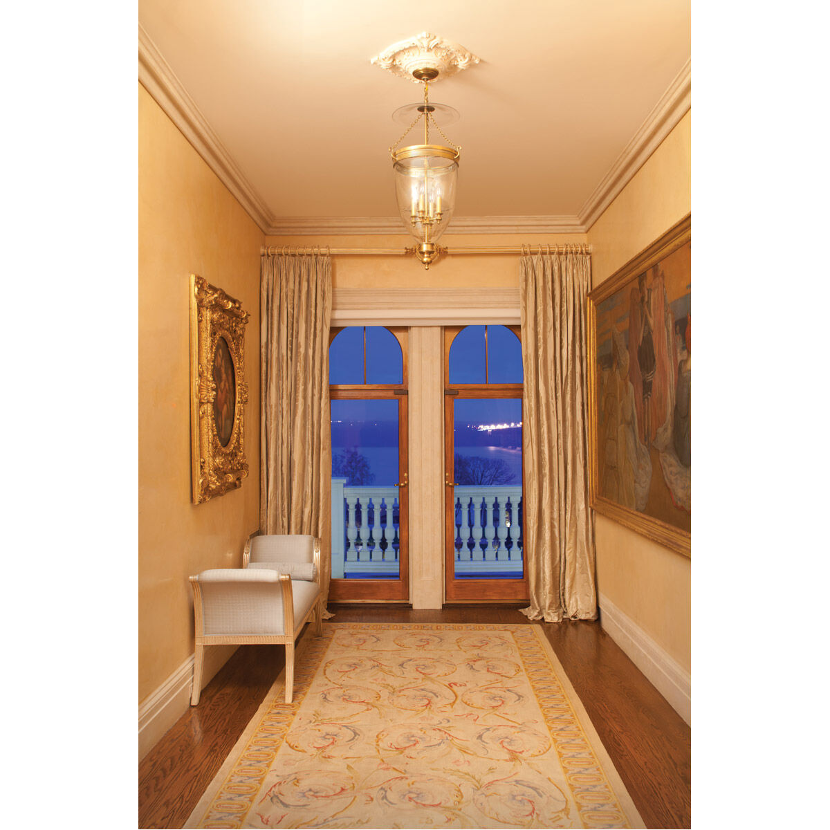 Hanover 4 Light 15.5 inch Aged Brass Pendant Ceiling Light