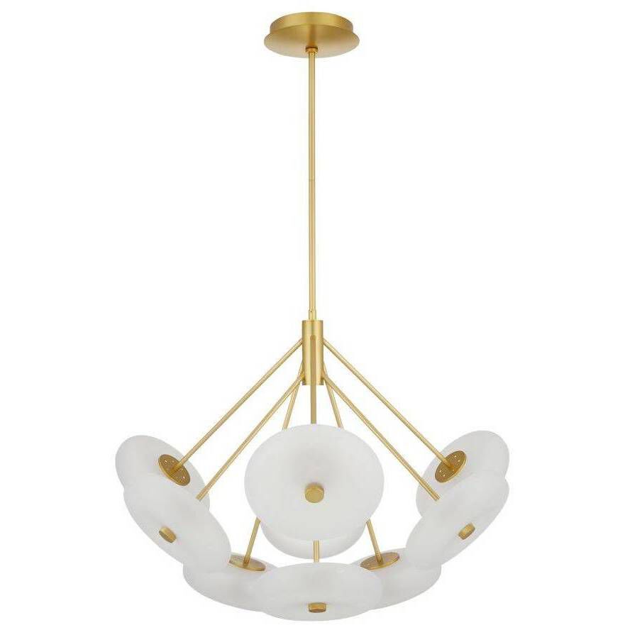 Helios 9 Light 41 inch Antique Brass Chandelier Ceiling Light