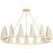 Tirana 15 Light 54.75 inch Vintage Gold Leaf Chandelier Ceiling Light