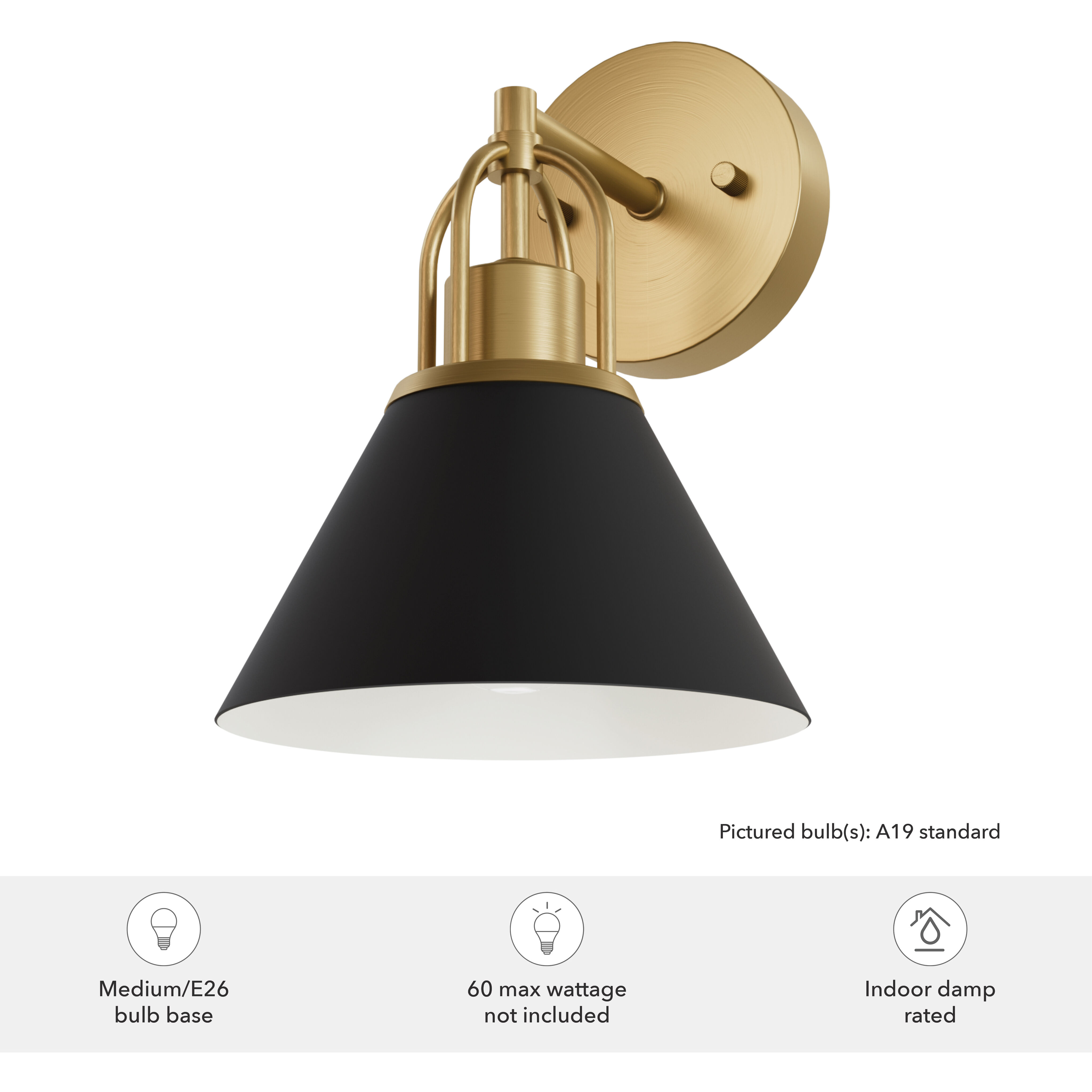 Carrington Isle 1 Light 7 inch Luxe Gold Sconce Wall Light