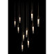 Lilium 10 Light 44.5 inch Dark Smoke Linear Pendant Ceiling Light