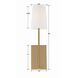 Lena Bath Sconce Wall Light in Vibrant Gold