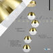 Artisan Collection/RAVELLO Series 5 Light 10.25 inch Brass Pendant/Chandelier Ceiling Light