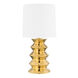 Zoe 25 inch 75.00 watt Aged Brass/Ceramic Gold Table Lamp Portable Light