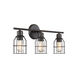 Industrial 3 Light 24 inch Oil Rubbed Bronze Bathroom Vanity Light Wall Light