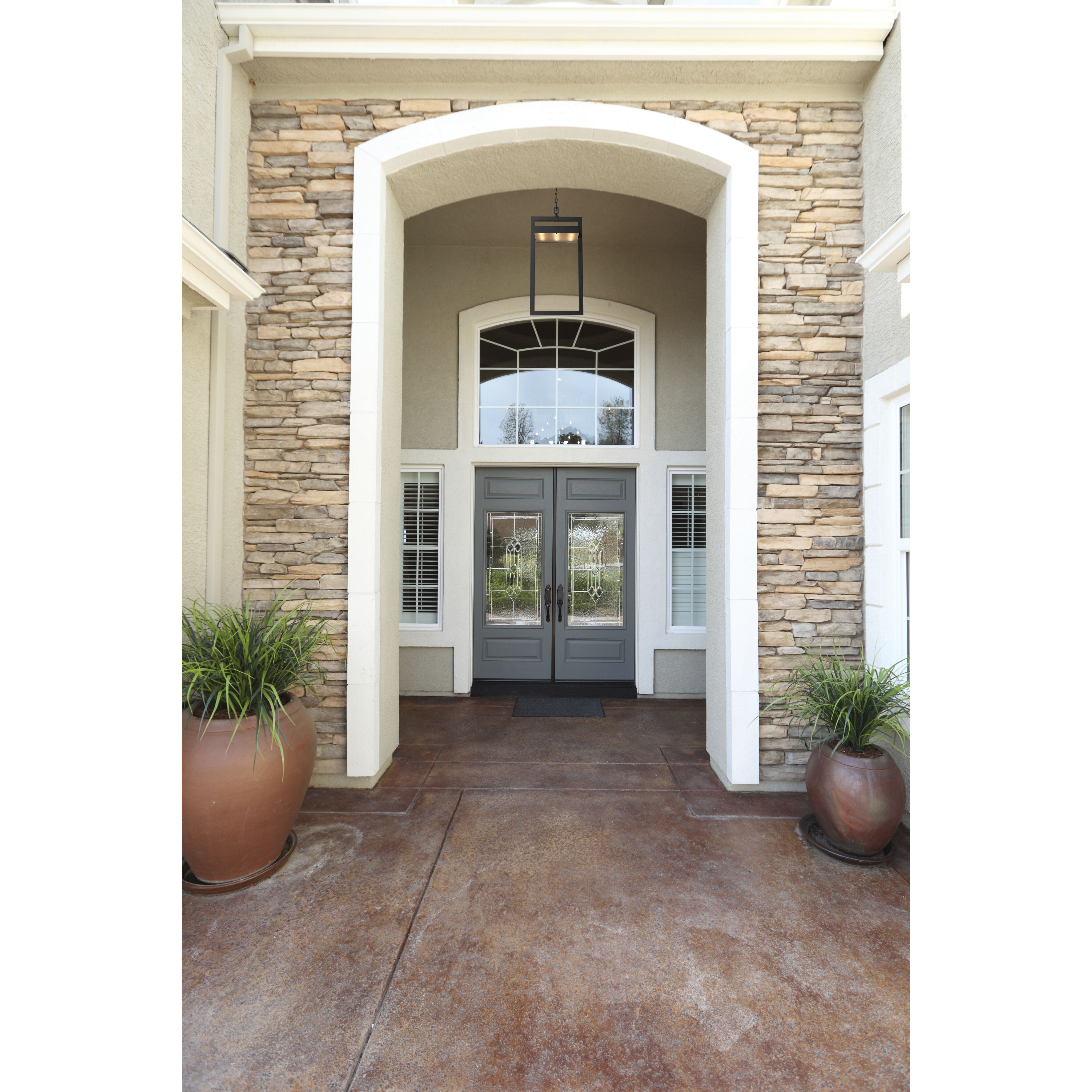 Luttrel LED 11.75 inch Black Outdoor Chain Mount Ceiling Fixture