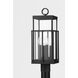 Longport 4 Light 21 inch Textured Black Post