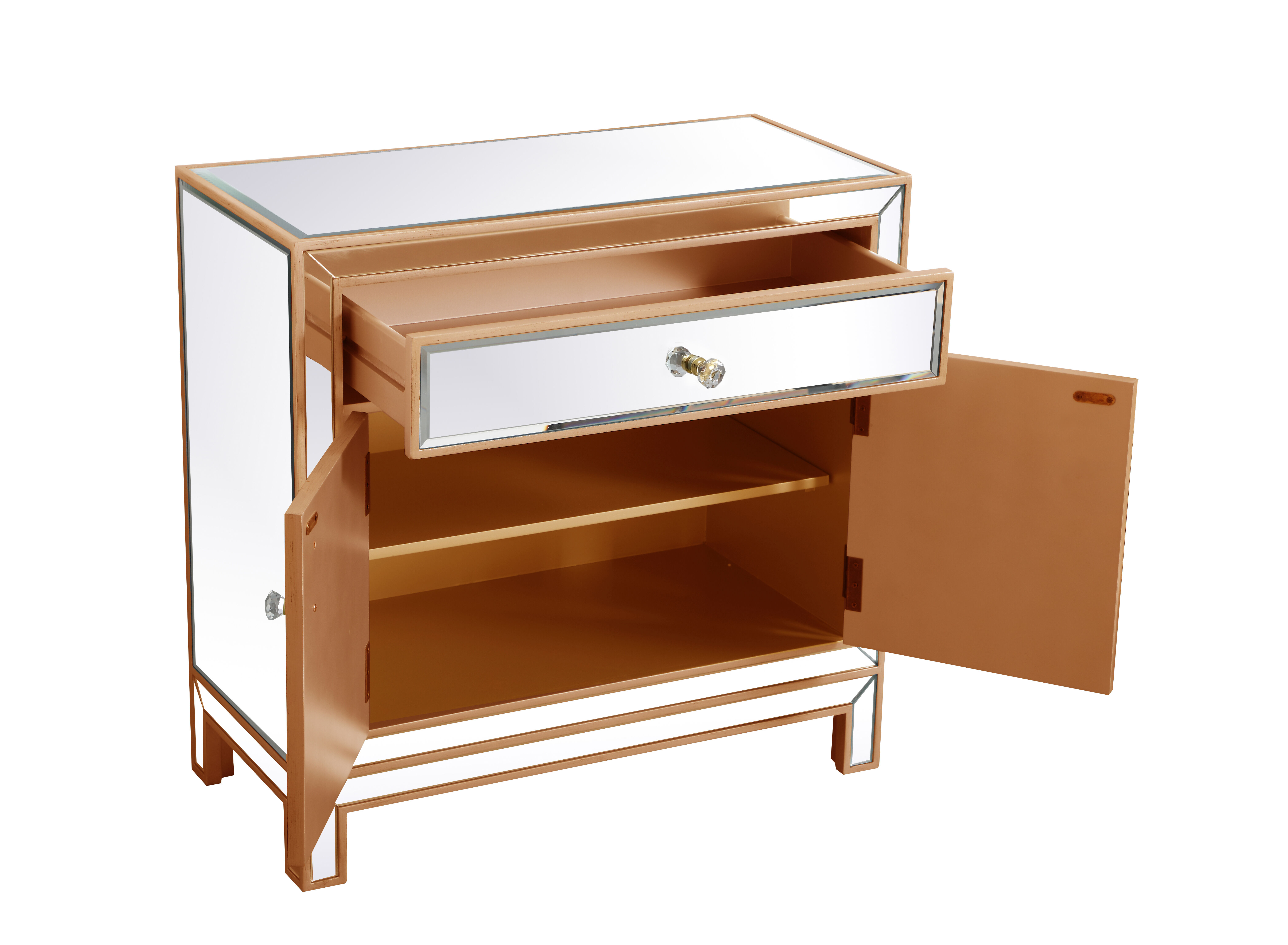 Modern Antique Gold Cabinet