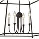 Sylvan 4 Light 21.5 inch Black Forged Lantern Chandelier Ceiling Light