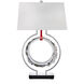 Forever Serenity 29.6 inch 7 watt Polished Chrome Table Lamp Portable Light in Red Rope, Red Rope