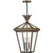 Palma 3 Light 12 inch Burnished Bronze Outdoor Hanging Lantern