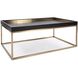 Vassio 48 X 18 inch Black/Gold Coffee Table