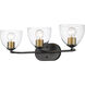 Roxie Vanity Wall Light in Matte Black
