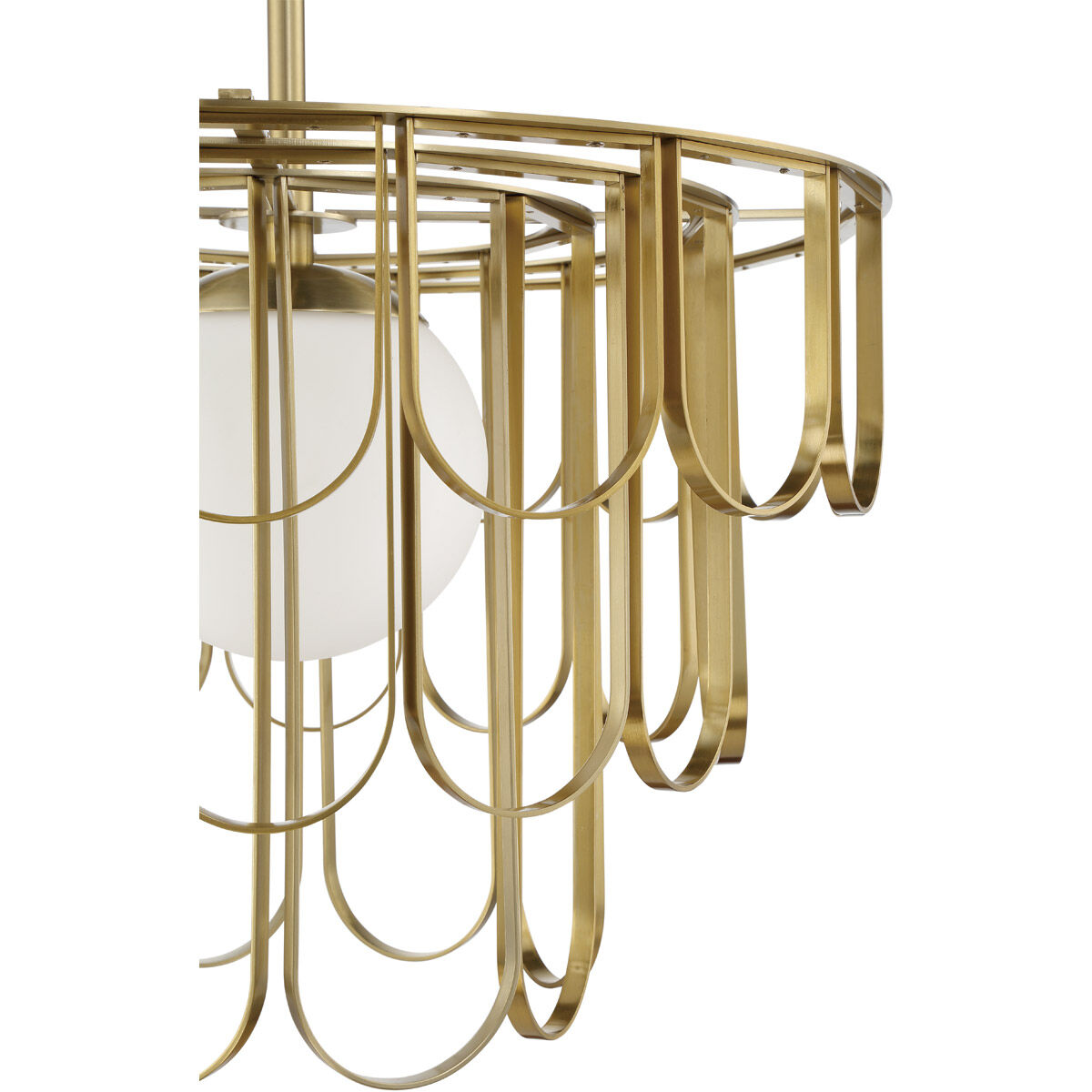 Melody 1 Light 25 inch Satin Brass Pendant Ceiling Light