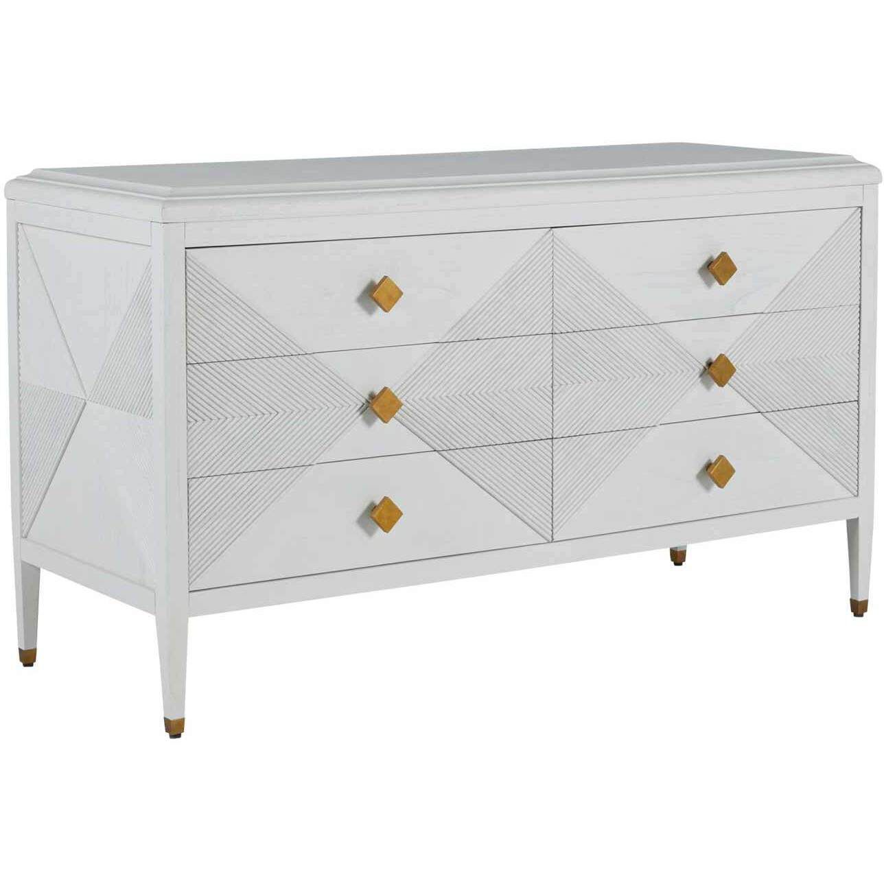 Julia Alabaster White / Stained Gold Chest