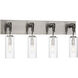 Pullman Junction 4 Light 29 inch Coal / Brushed Nickel Bath Light Wall Light