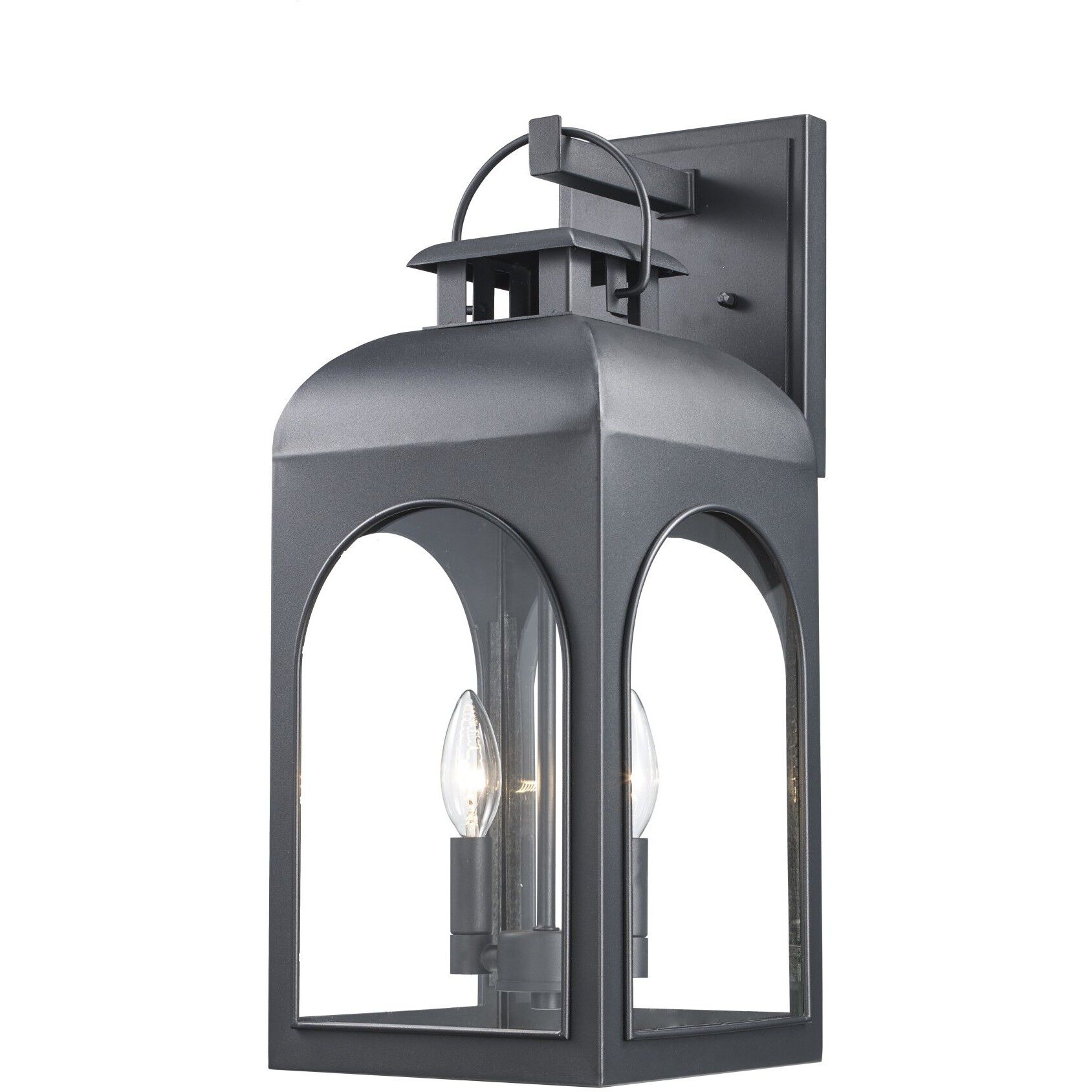 Presence 2 Light 20 inch Black Outdoor Wall Lantern