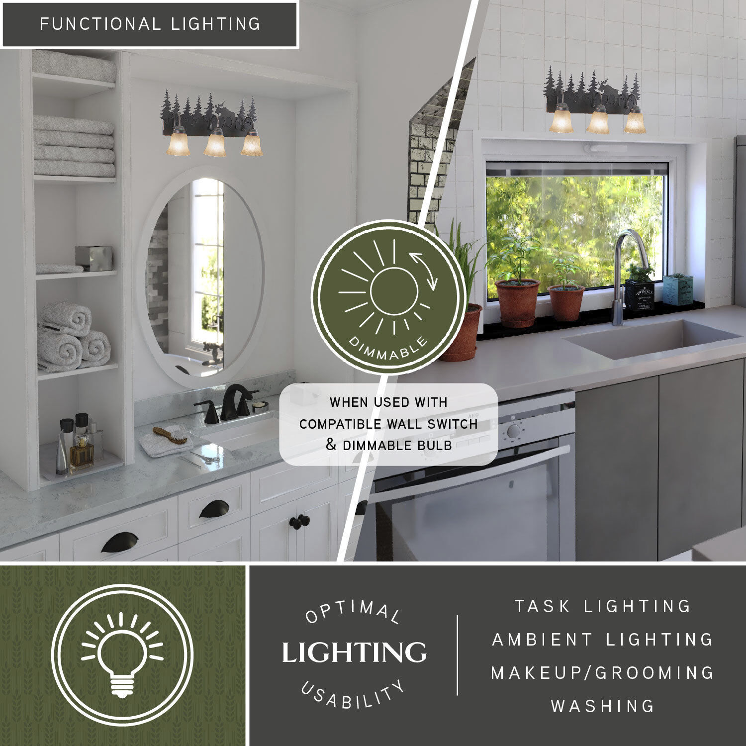 Yellowstone LED 24.75 inch Burnished Bronze Bathroom Light Wall Light