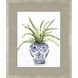 Fern House Blue and Green and White Framed Art
