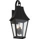 Chateau Grande 4 Light 28 inch Coal/Gold Outdoor Wall Light, Great Outdoors