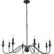 Rohan 8 Light 42 inch Matte Black Chandelier Ceiling Light