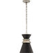 Chapman & Myers Alborg 1 Light 10 inch Antique Nickel Stacked Pendant Ceiling Light in Matte Black, Small