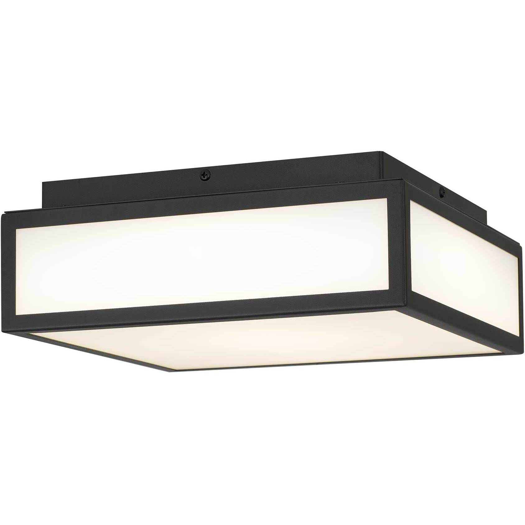 Panel Square LED 10 inch Sand Black Outdoor Flush Mount