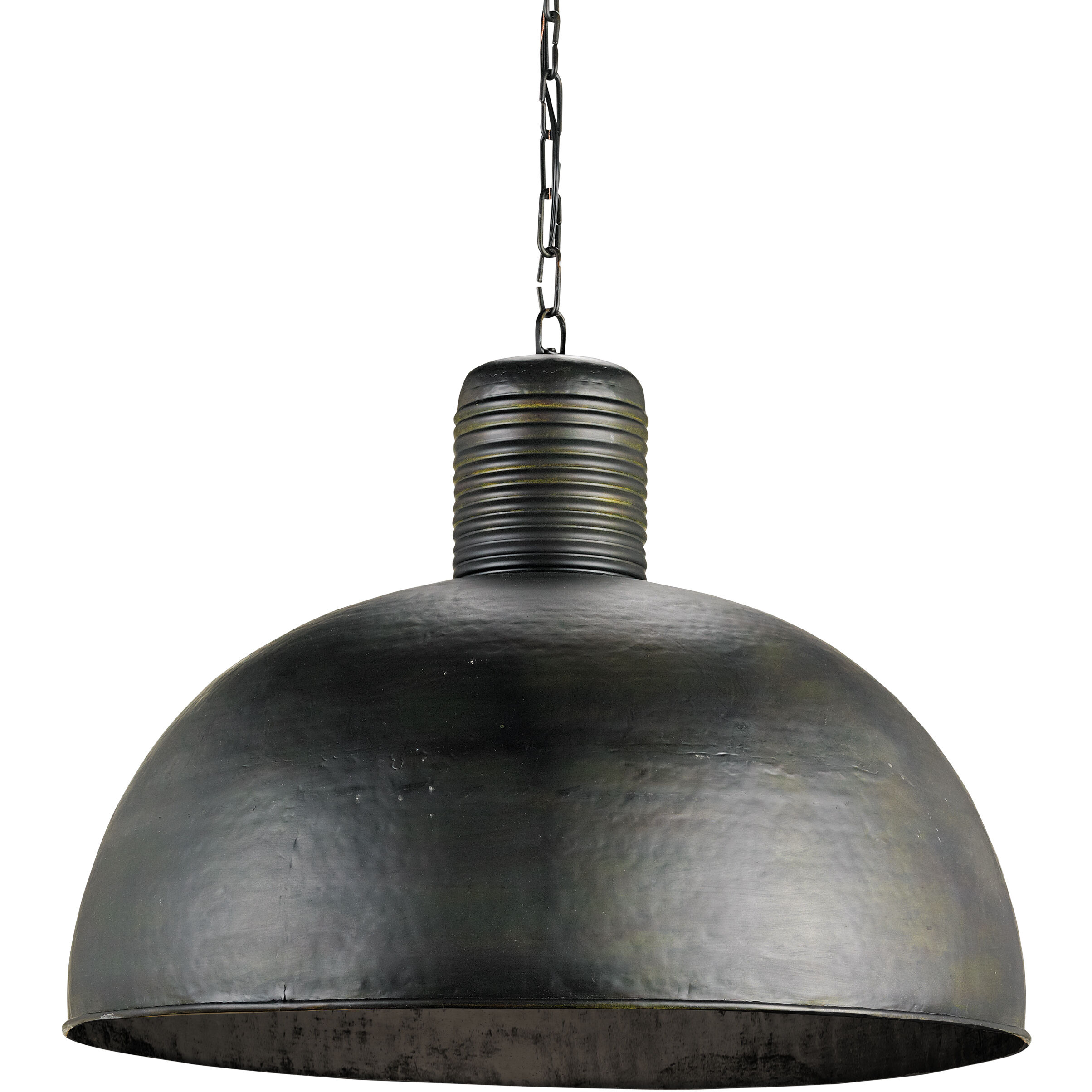 Saga 1 Light 28 inch Dark Blackened Steel Pendant Ceiling Light