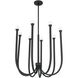 Dahlia LED 28 inch Plaster Black Chandelier Ceiling Light