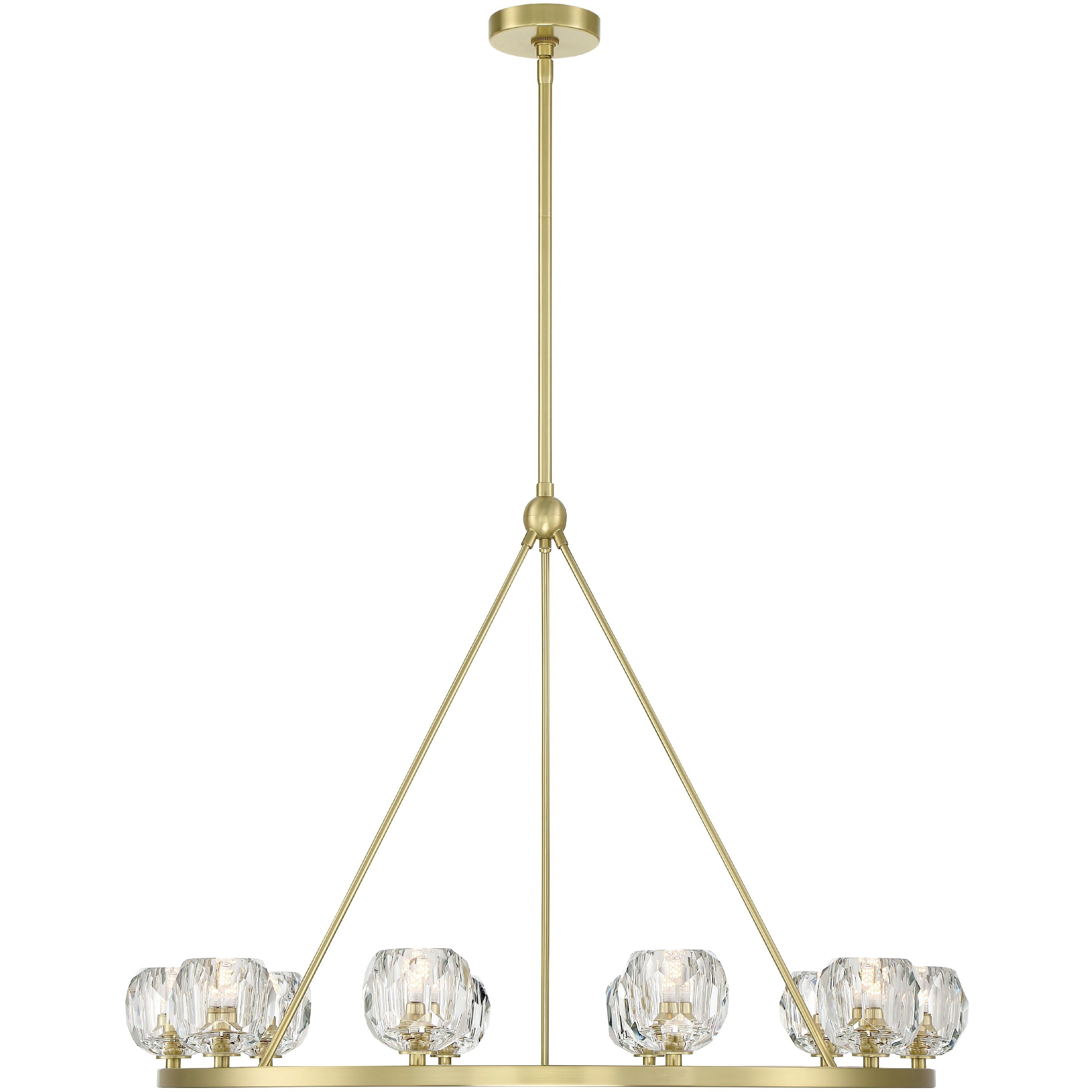 Aragon 10 Light 36 inch Soft Brass Chandelier Ceiling Light