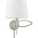 Allison 10 inch 60.00 watt Brushed Nickel Swing Arm Wall Lamp Wall Light