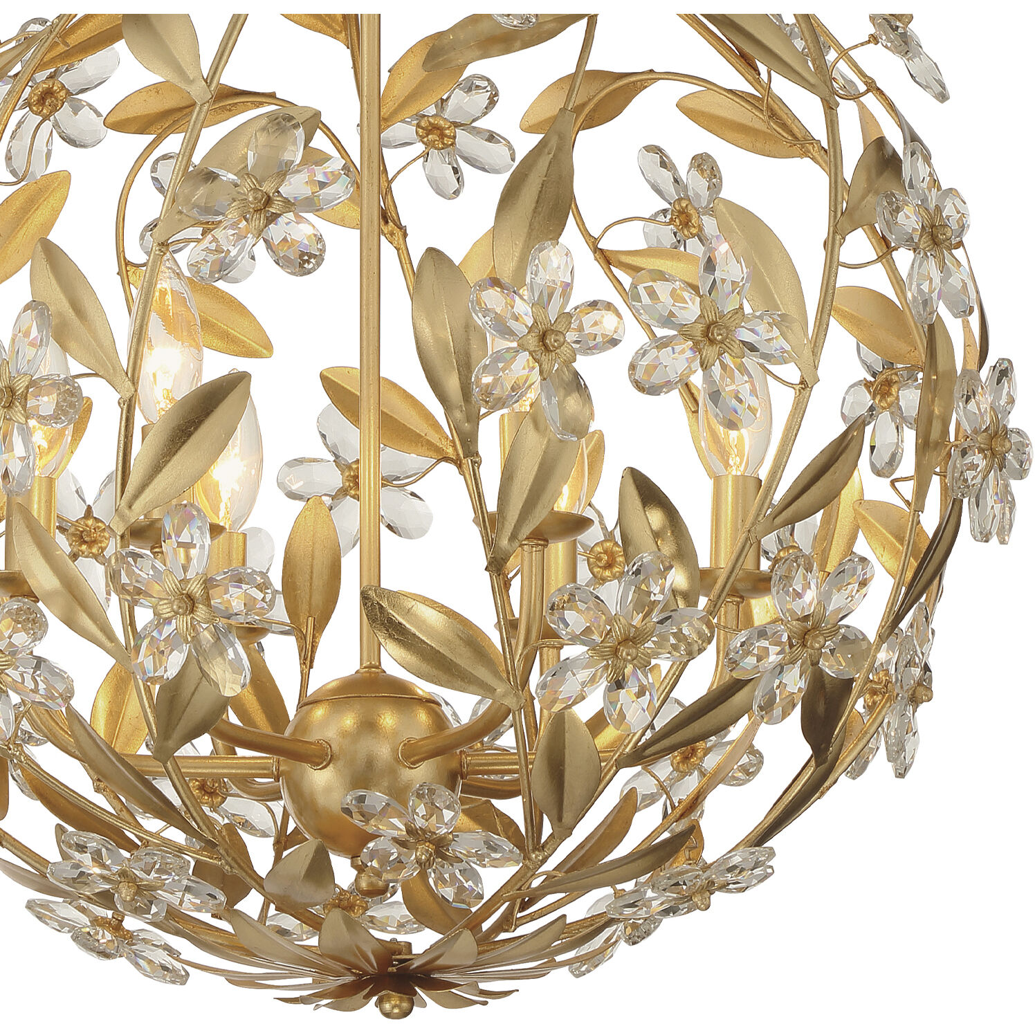 Marselle 6 Light 22 inch Antique Gold Chandelier Ceiling Light