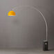 Iconic 95 inch 14 watt Satin Nickel and Black Arc Floor Lamp Portable Light in Mustard Steel