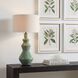 Kitley 29.25 inch 150 watt Sage Green Glaze and Antique Brass Table Lamp Portable Light