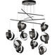 Riza 10 Light 41 inch Ink Mobile Pendant Ceiling Light