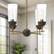 Alora Mood Emil 4 Light 25 inch Aged Gold and Walnut Chandelier Ceiling Light