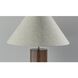 Martin 26 inch 100.00 watt Walnut Poplar Wood with Antique Brass Accent Table Lamp Portable Light