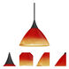 Domi 1 Light Black Cord Pendant Ceiling Light
