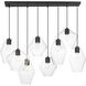 Geode 8 Light 17.5 inch Black Multi-Light Pendant Ceiling Light