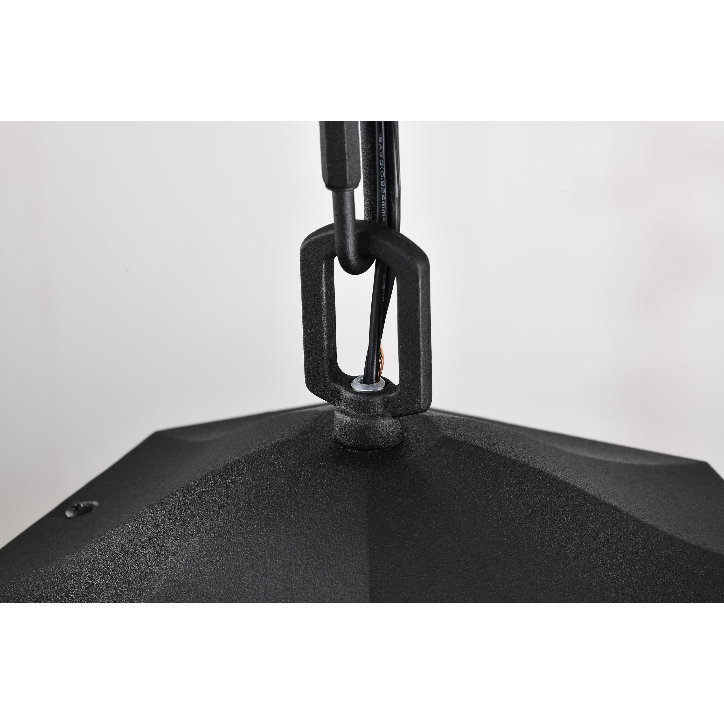 Raiden 8 inch Matte Black Outdoor Hanging Lantern