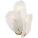 Orchid Wall Sconce Wall Light in White Handmade Glass