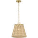 Brynn 1 Light 14 inch Lacquered Brass Pendant Ceiling Light
