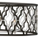Portico 6 Light 42 inch Glacial with Metallic Matte Bronze Indoor Linear Chandelier Ceiling Light, Oval