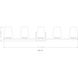 Nextra 5 Light 42 inch Modern Gold Bath Vanity Wall Light
