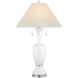 Classico 32.5 inch 75 watt White and Clear and Polished Nickel Table Lamp Portable Light