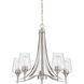 Towne 5 Light 25 inch Brushed Nickel Chandelier Ceiling Light