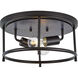 Durrell 2 Light 13 inch Matte Black Flush Mount Ceiling Light