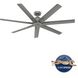 Downtown 60 inch Matte Silver Outdoor Ceiling Fan