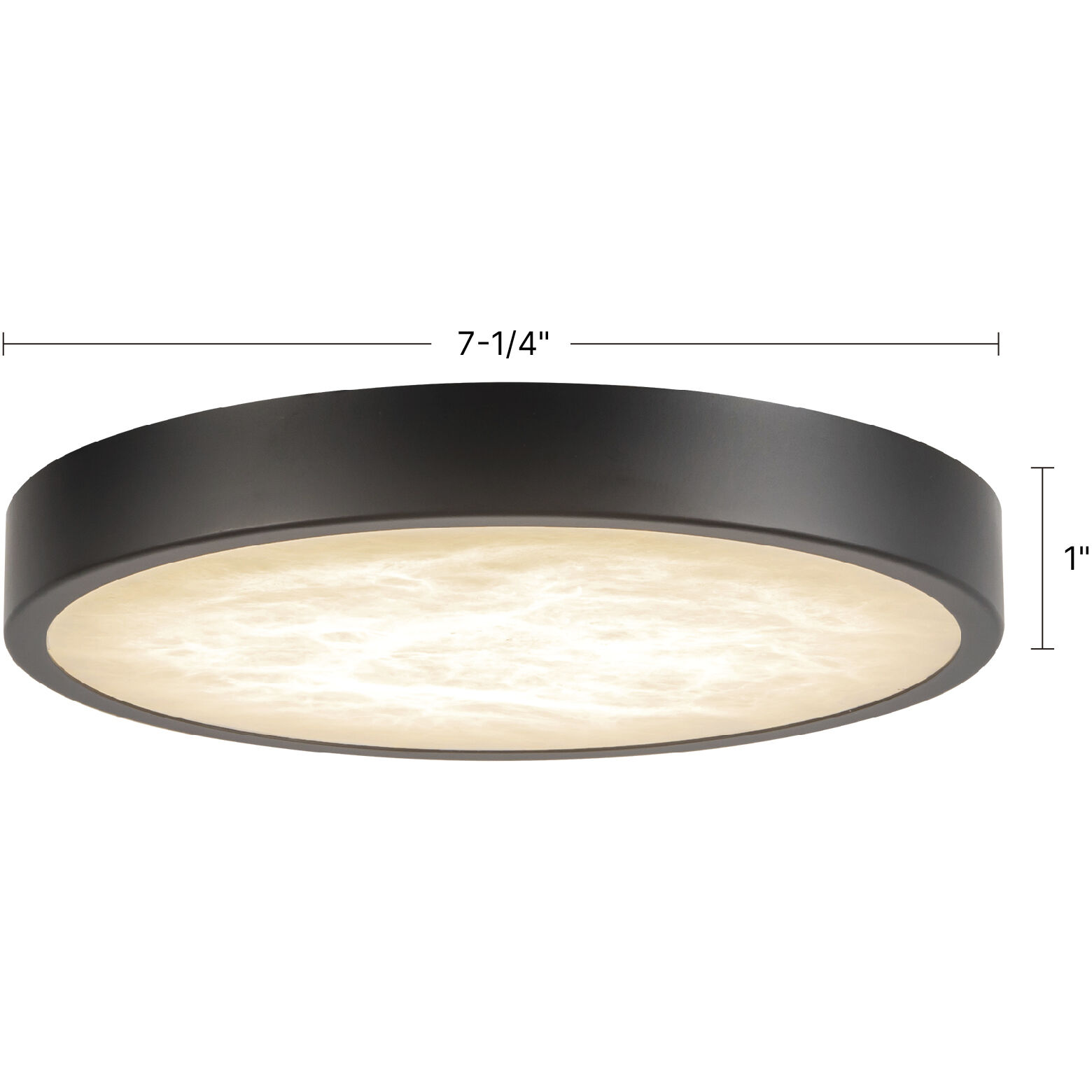 Alora Mood Evelyn 7.25 inch Matte Black and Alabaster Flush Mount Ceiling Light
