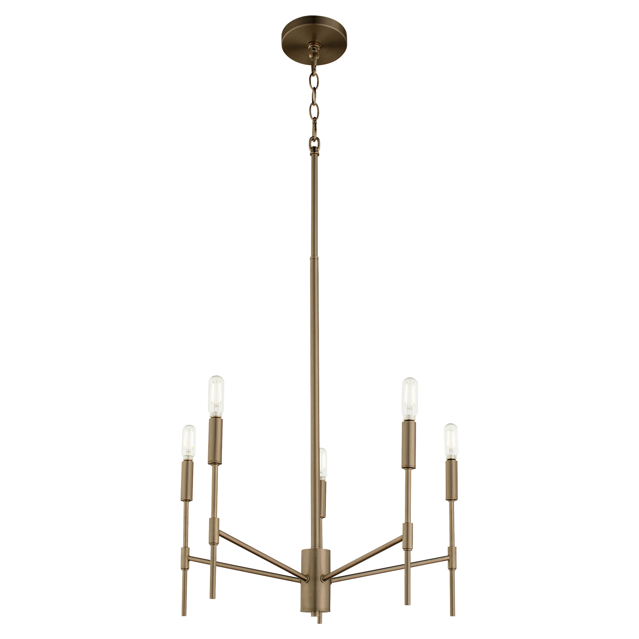 Hamilton 5 Light 24 inch Dark Brass Chandelier Ceiling Light